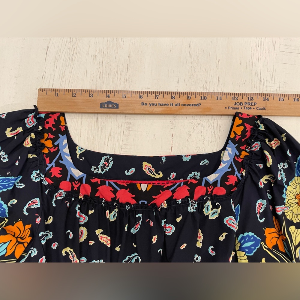 Anthropologie Women's Floral Print Chiffon Puff Sleeve Kayak Maxi Dress Size S - Picture 5 of 13